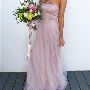 Sweetheart neckline lavender dress
